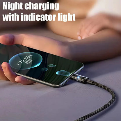 240W USB C Cable with LED Display – 5A Nylon Fast Charging