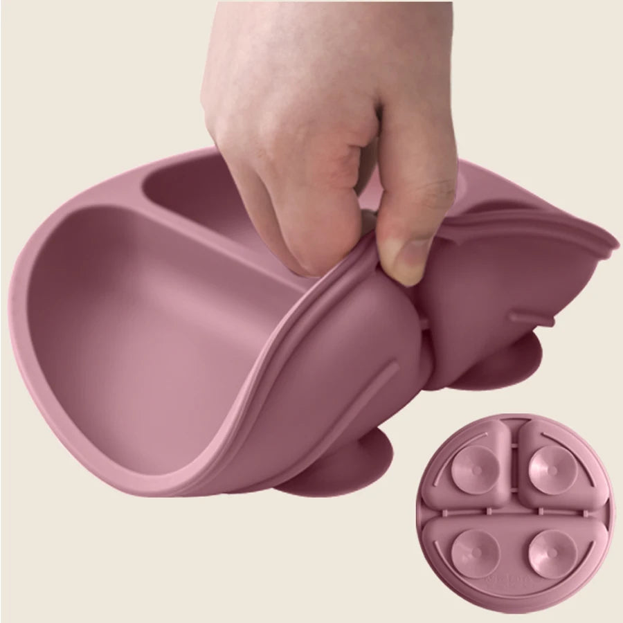 Silicone Suction Plate for Babies and Toddlers Feeding