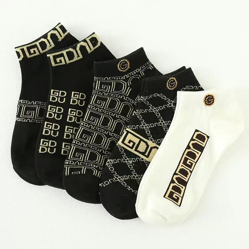 Men's Low Cut Socks Breathable Lightweight Moisture Wicking 5-Pair