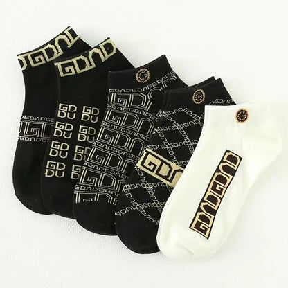 Men's Low Cut Socks Breathable Lightweight Moisture Wicking 5-Pair