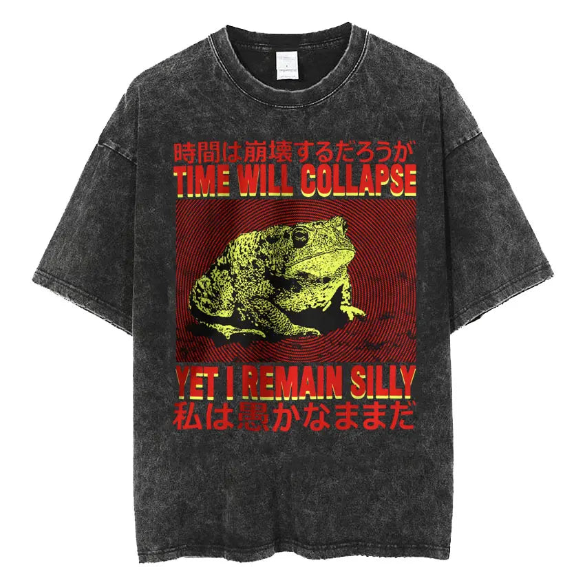Men’s Oversized T-Shirt Retro Washed Funny Graphic Print