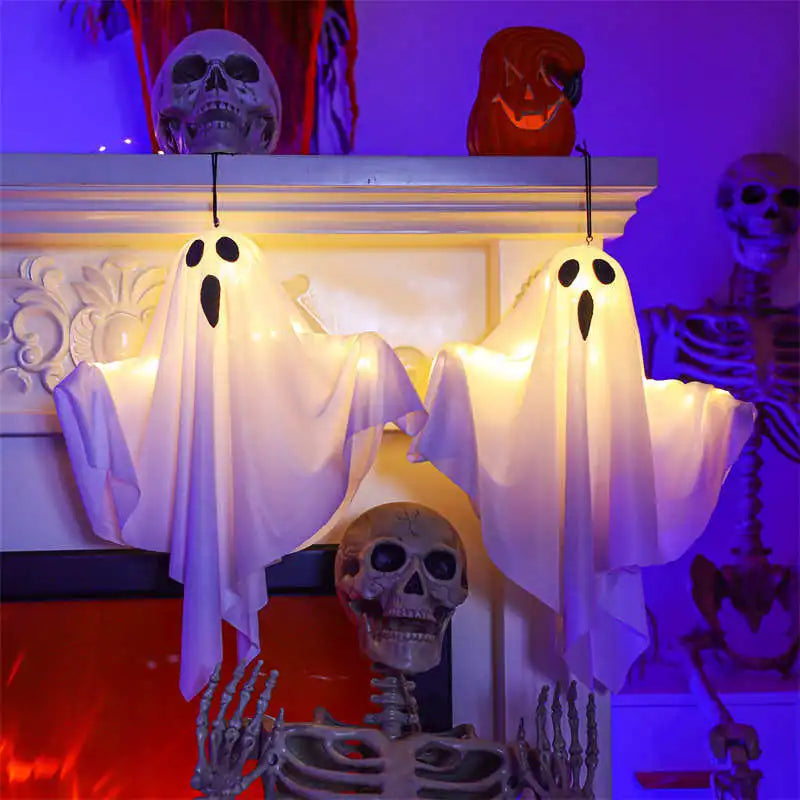 Halloween Ghost Decoration, Glowing LED Hanging Ghost Prop