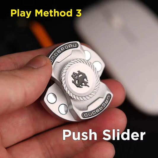3-in-1 Fidget Toy Metal Spinner Slider Sound Coin for Adults