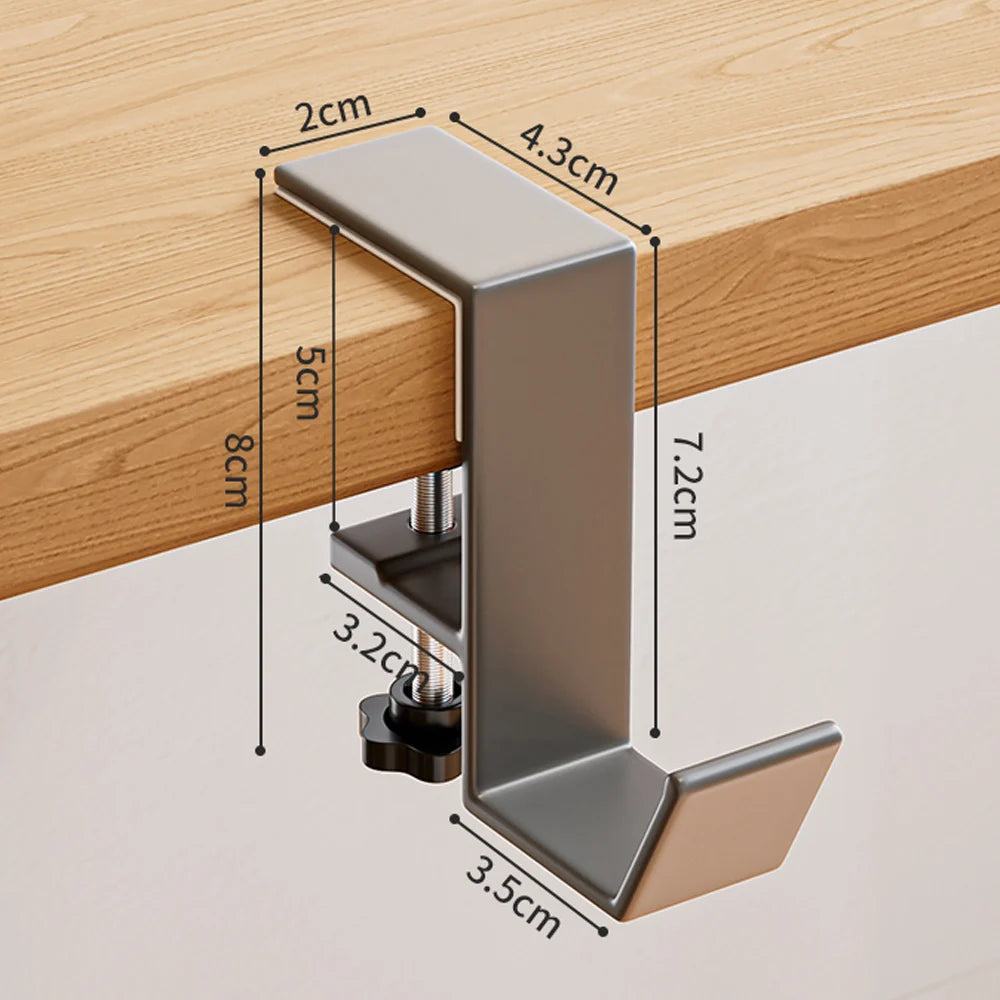 Desk Bag Hook – Punch-Free Hanging Holder for Bags & Accessories