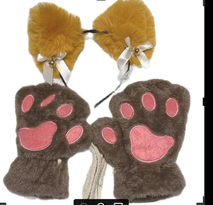 Fingerless Gloves Knit Winter Open Finger Gloves for Adults