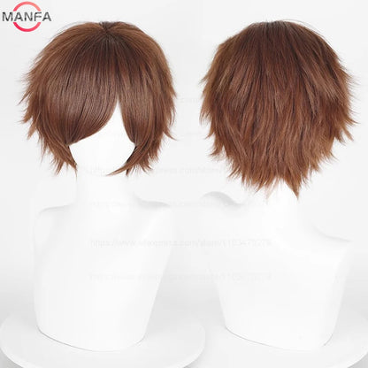 Short Cosplay Wig – 30cm Straight Heat Resistant Synthetic Hair