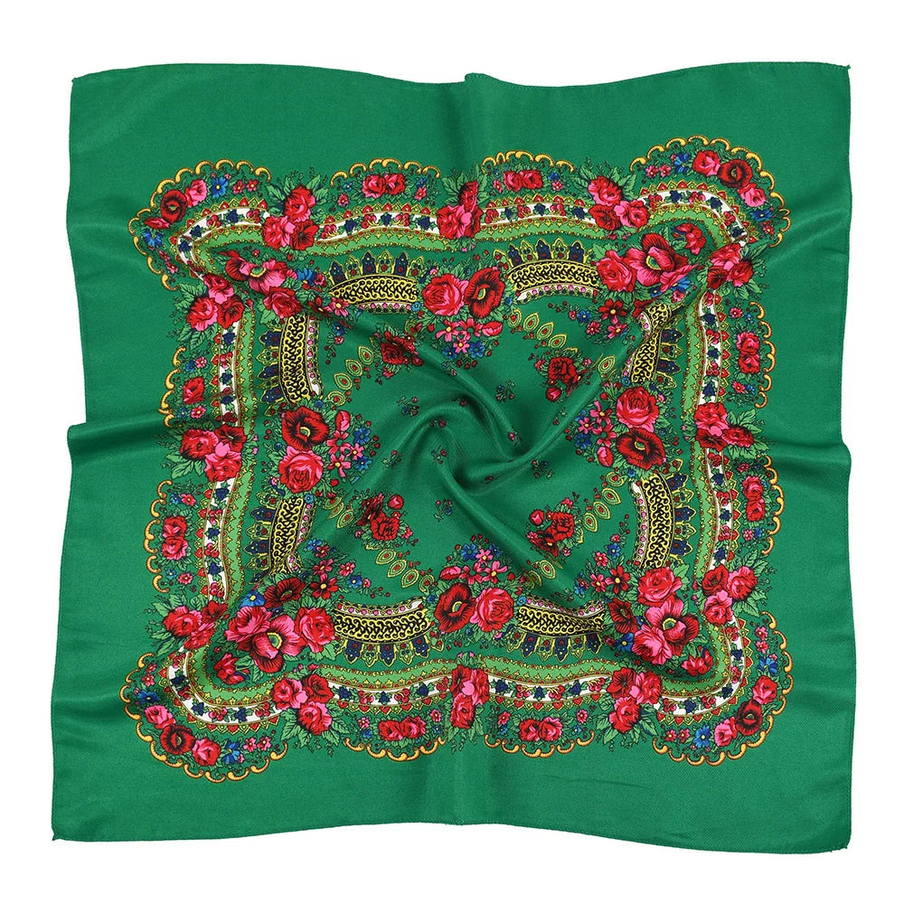 Women's Square Scarf, 70×70cm Printed Head Scarf and Bandana