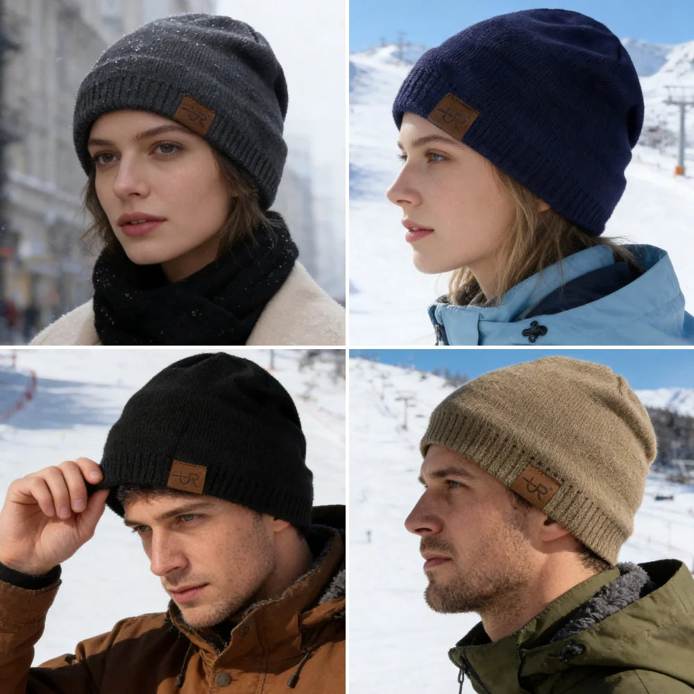 Winter Beanie, Warm Knitted Hat for Men and Women