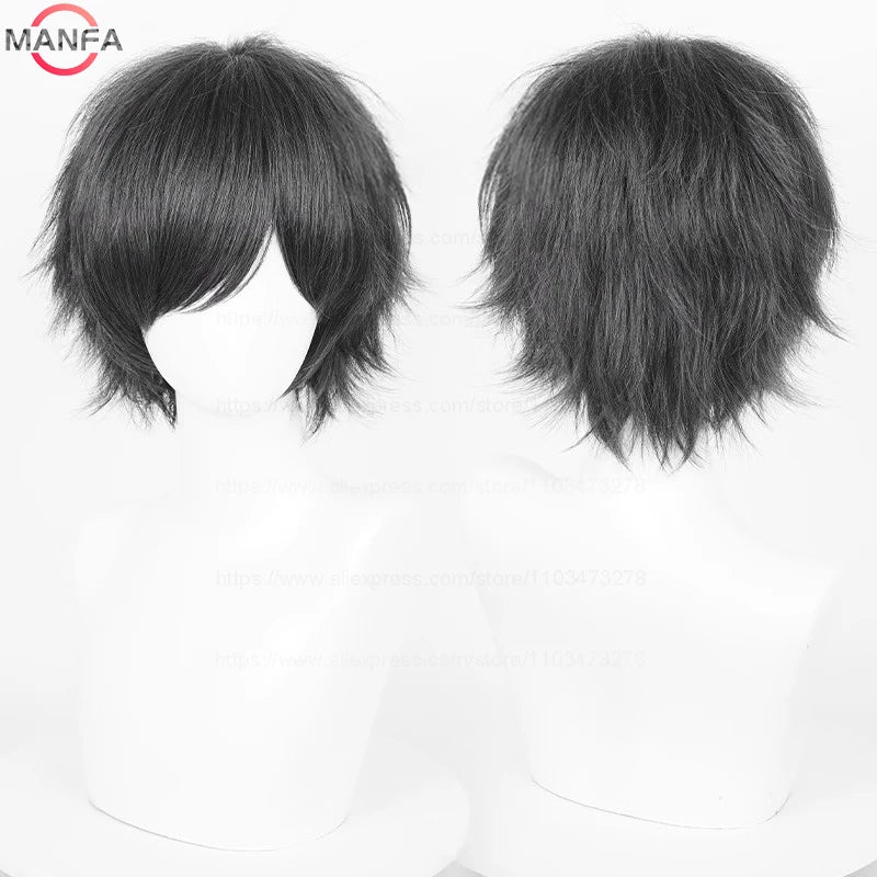 Short Cosplay Wig – 30cm Straight Heat Resistant Synthetic Hair