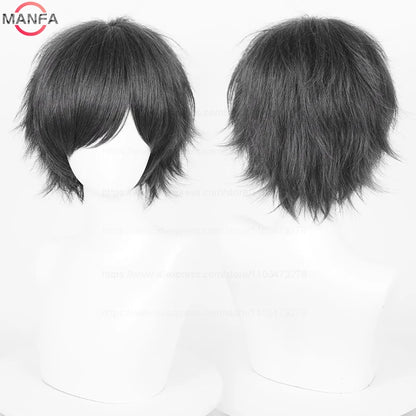 Short Cosplay Wig – 30cm Straight Heat Resistant Synthetic Hair