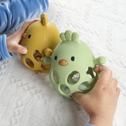 Baby Silicone Teether Chick Shape Chewing Toy for Infants