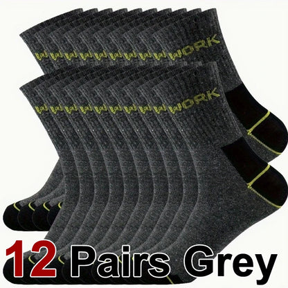Men's Crew Socks Breathable Business Casual Mid Tube Socks