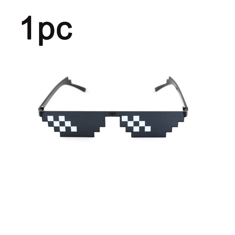 Pixelated Sunglasses Funny Novelty Party Glasses for Men and Women