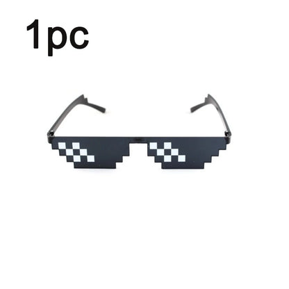 Pixelated Sunglasses Funny Novelty Party Glasses for Men and Women