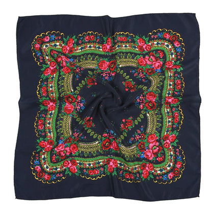 Women's Square Scarf, 70×70cm Printed Head Scarf and Bandana