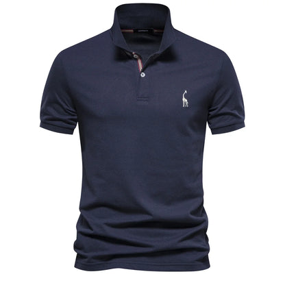 Men's Polo Shirts Cotton Short Sleeve Casual Polo Shirt