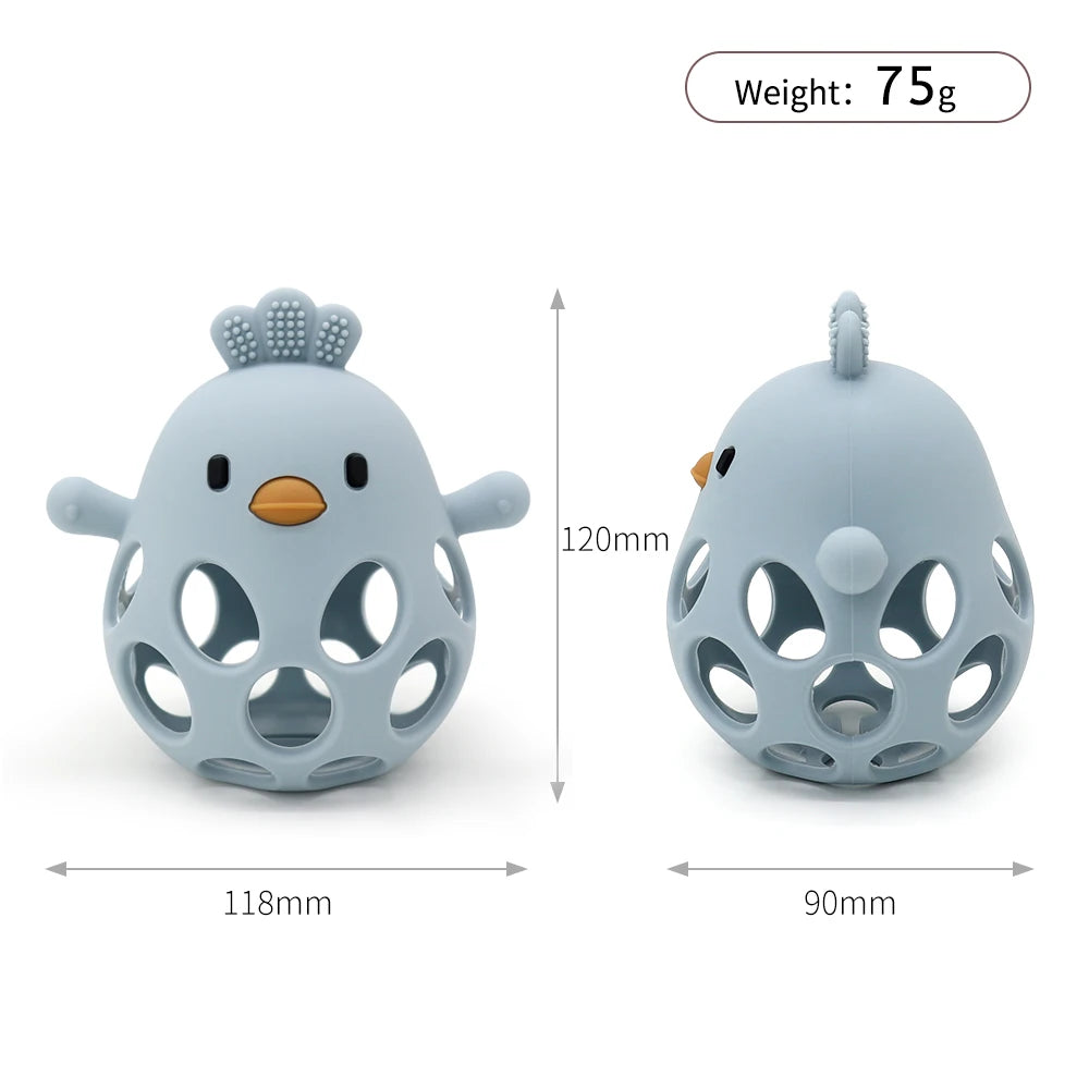 Baby Silicone Teether Chick Shape Chewing Toy for Infants