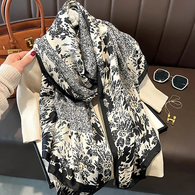 Women's Polyester Scarf, Soft Long Shawl for Beach & Everyday Wear