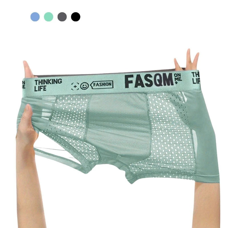 Men's Boxer Briefs Ice Silk Breathable Stretch Trunks