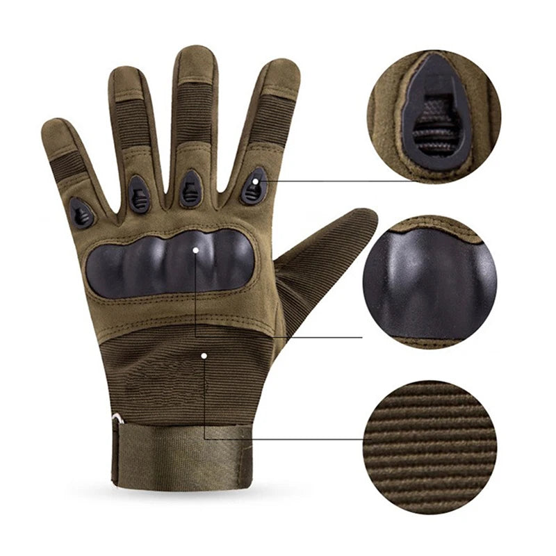 Tactical Gloves Full Finger Hard Shell Outdoor Cycling Gloves