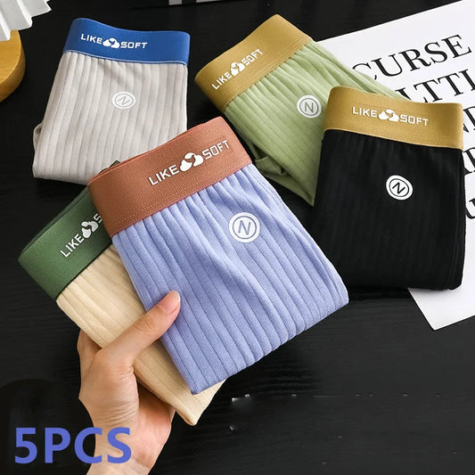 5-Pack Men's Boxer Shorts Striped Stretch Underwear