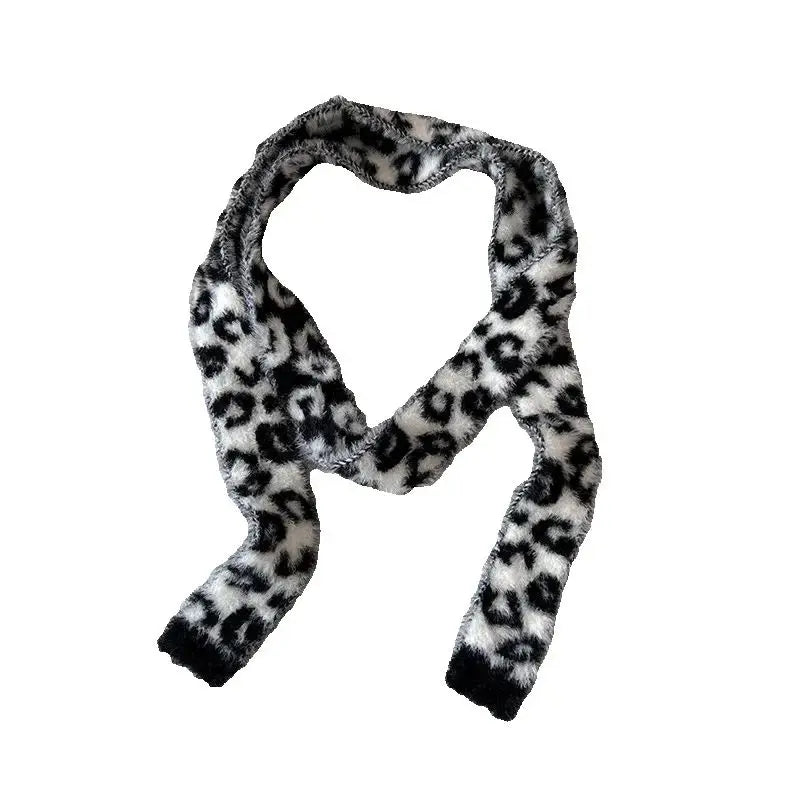 Women’s Winter Scarf – Plush Plaid Long Knit Warm Wrap