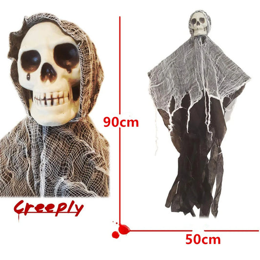 Halloween Hanging Skull Decoration, 50×90cm Horror Prop