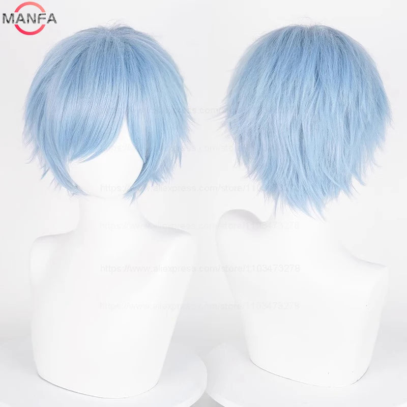 Short Cosplay Wig – 30cm Straight Heat Resistant Synthetic Hair