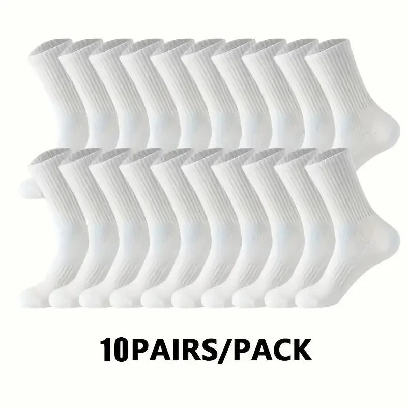 Men's Crew Socks Breathable Sports Socks 5-Pair