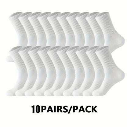 Men's Crew Socks Breathable Sports Socks 5-Pair
