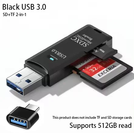 USB 3.0 Card Reader for SD and Micro SD TF Memory Cards