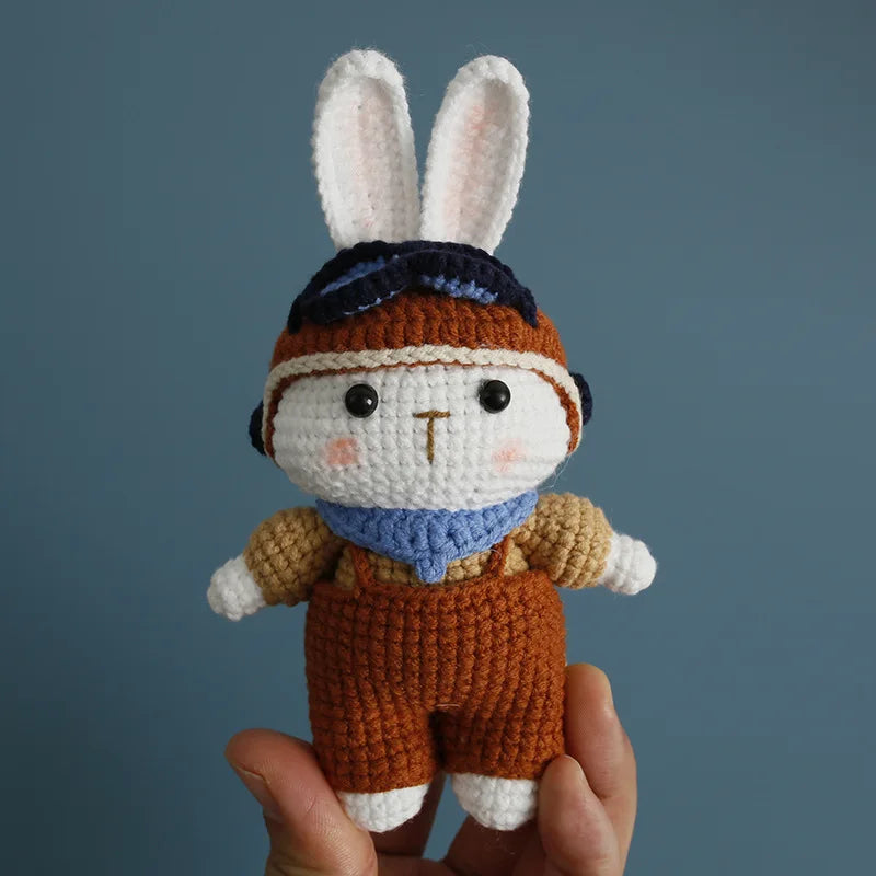 Rabbit Keychain Cute Crochet Animal Keyring for Bags and Gifts