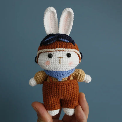 Rabbit Keychain Cute Crochet Animal Keyring for Bags and Gifts