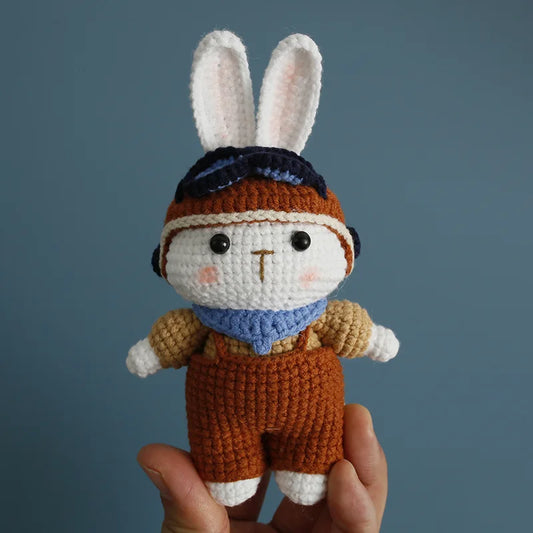 Rabbit Keychain Cute Crochet Animal Keyring for Bags and Gifts