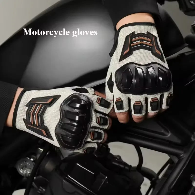 Half Finger Motorcycle Gloves Anti-Slip Cycling Riding Gloves