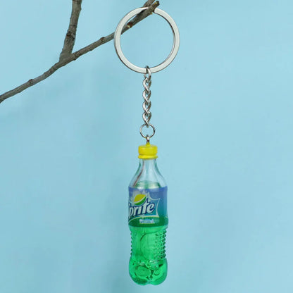 Mini Bottle Keychain Pendant Unisex Novelty Metal Keyring Accessory