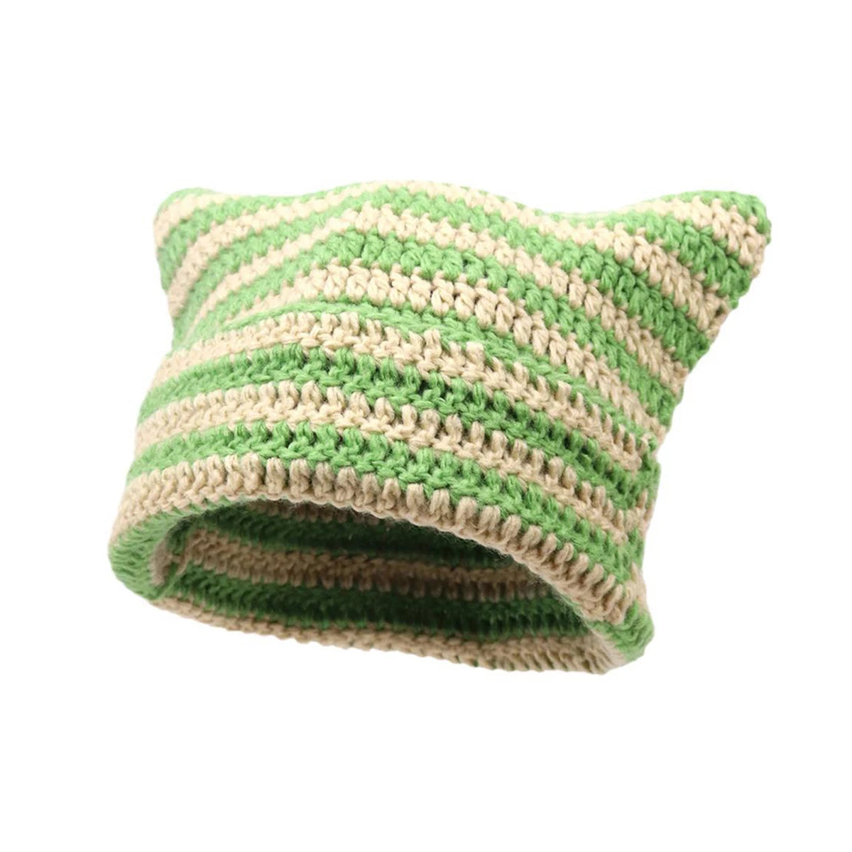 Women's Cat Ear Beanie Warm Knit Winter Hat 56-60cm