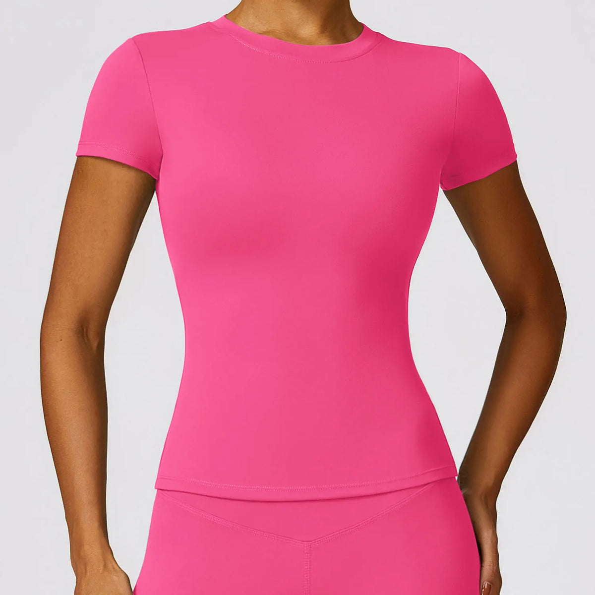 Women's Running T Shirt Breathable Short Sleeve Gym Fitness Top