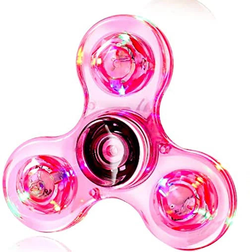 LED Fidget Spinner  Crystal Light Up Kinetic Toy for Kids & Adults