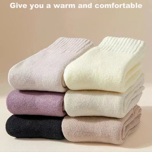 Women's Winter Socks Thick Warm Casual Crew Socks 3-Pack