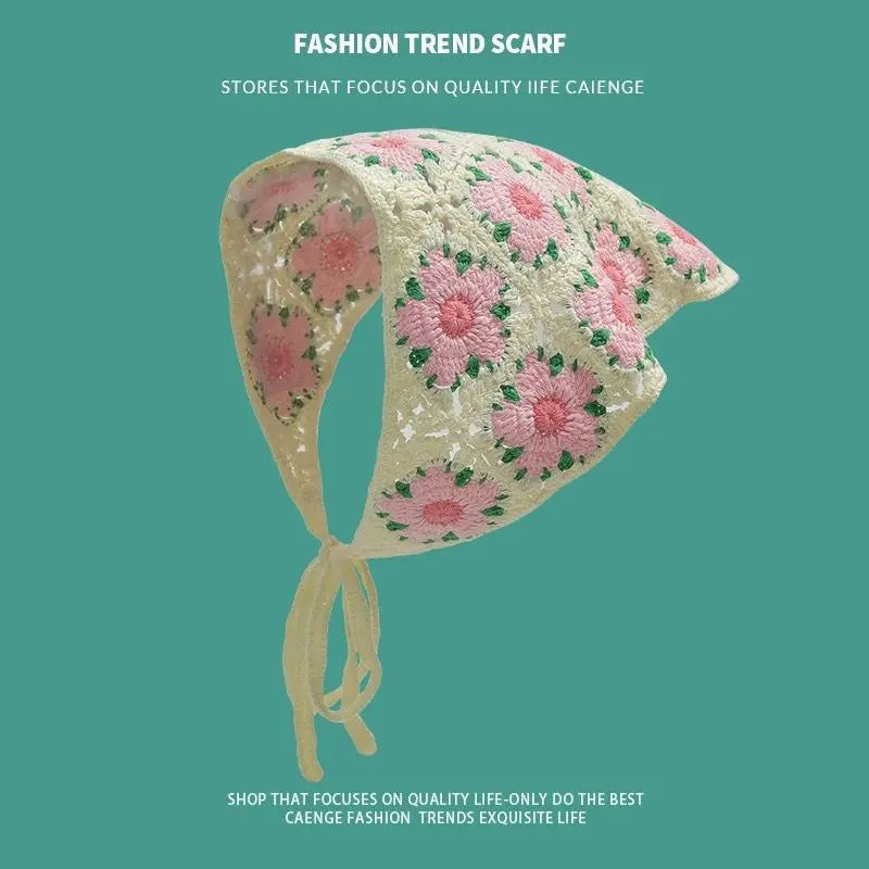 Women's Headscarf, Knitted Triangular Summer Head Wrap