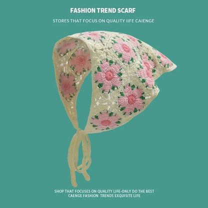 Women's Headscarf, Knitted Triangular Summer Head Wrap