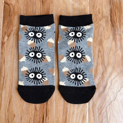 Women's Cartoon Ankle Socks – Cute Cotton Blend Low-Cut Socks
