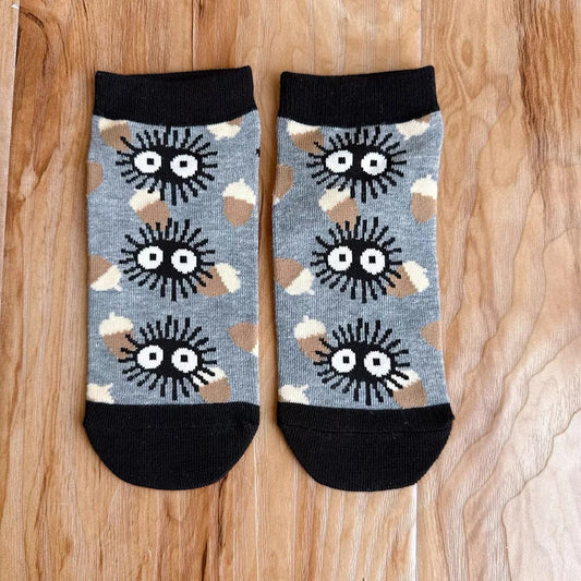Women's Cartoon Ankle Socks – Cute Cotton Blend Low-Cut Socks