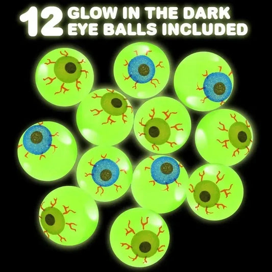 Halloween Bouncy Balls 3cm Glow in the Dark Eyeball Toy 5-50PCS