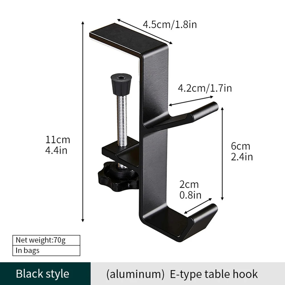 Desk Bag Hook – Punch-Free Hanging Holder for Bags & Accessories