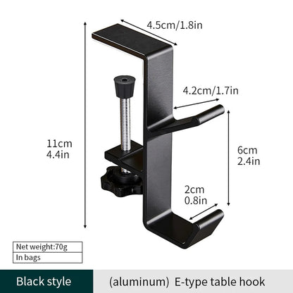 Desk Bag Hook – Punch-Free Hanging Holder for Bags & Accessories