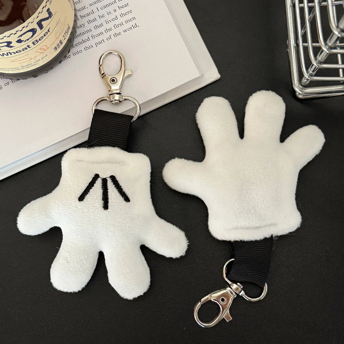 Plush Keychain Cute Glove Pendant for Bags and Accessories