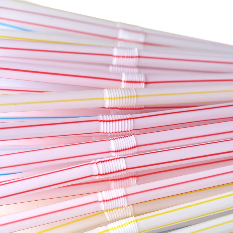 Reusable Drinking Straws Multicolor Bendable Party Straws