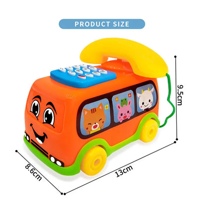 Educational Toy Bus with Phone and Music for Toddlers